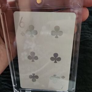 Dior Silver Playing Card Art - 6 of Clubs